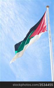 Aqaba Flagpole - the flag of the Arab Revolt in Aqaba, Jordan