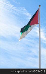 Aqaba Flagpole - the flag of the Arab Revolt in Aqaba, Jordan