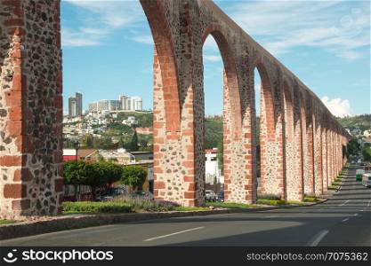 Aqueduct at Queretaro, Mexico, antique construction