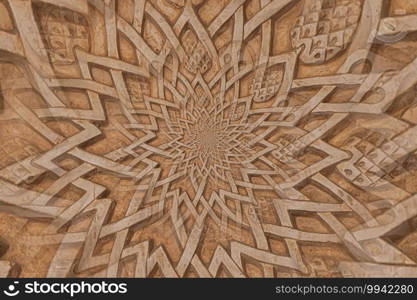 Arab background remanding to Islam culture. Design created from a 13th century architectural detail using droste effect.