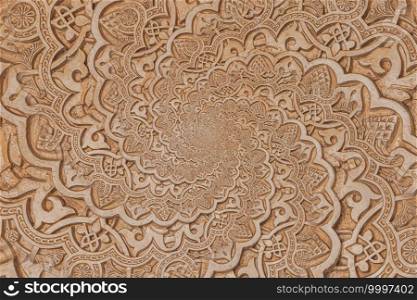 Arab background remanding to Islam culture. Design created from a 13th century architectural detail using droste effect.