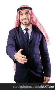 Arab businessman isolated on the white