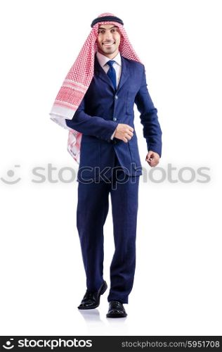 Arab businessman isolated on the white