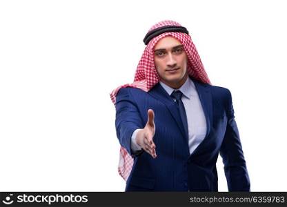 Arab businessman isolated on the white background