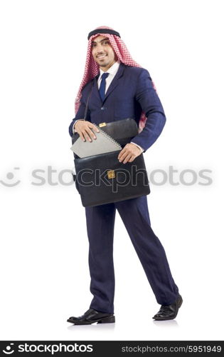 Arab businessman isolated on white