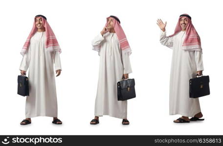 Arab businessman isolated on white