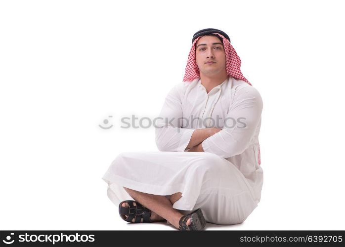Arab businessman isolated on white background