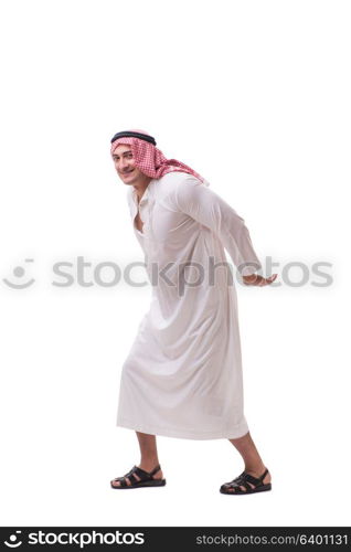 Arab businessman isolated on white background