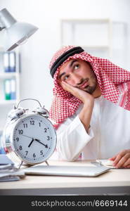 Arab businessman working in the office