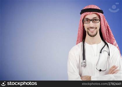 Arab doctor in studio shooting