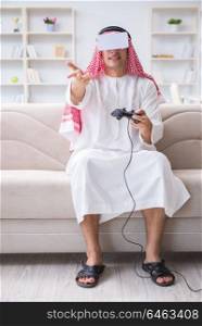 Arab man addicted to video games