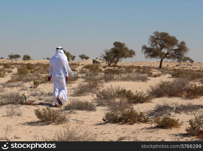 Arab man in desert