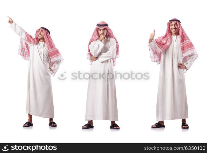 Arab man isolated on the white