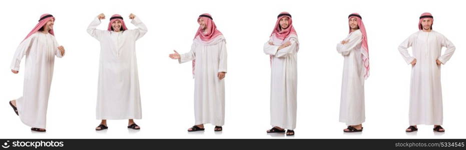 Arab man isolated on white background