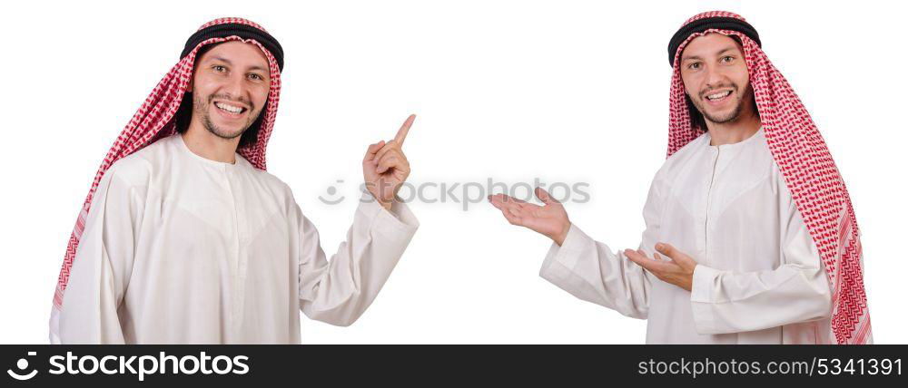 Arab man isolated on white background