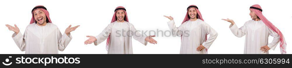 Arab man isolated on white background