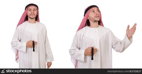 Arab man isolated on white background