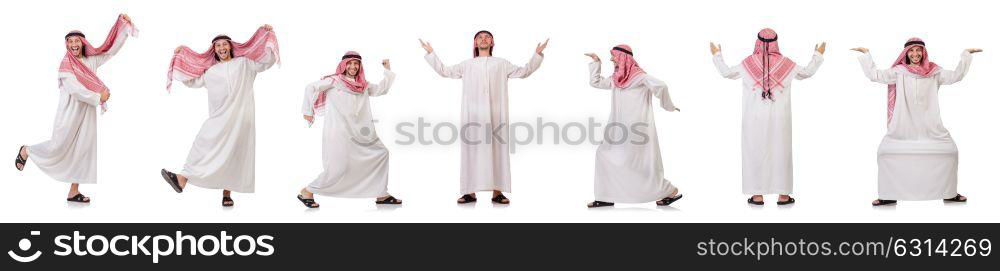 Arab man isolated on white background