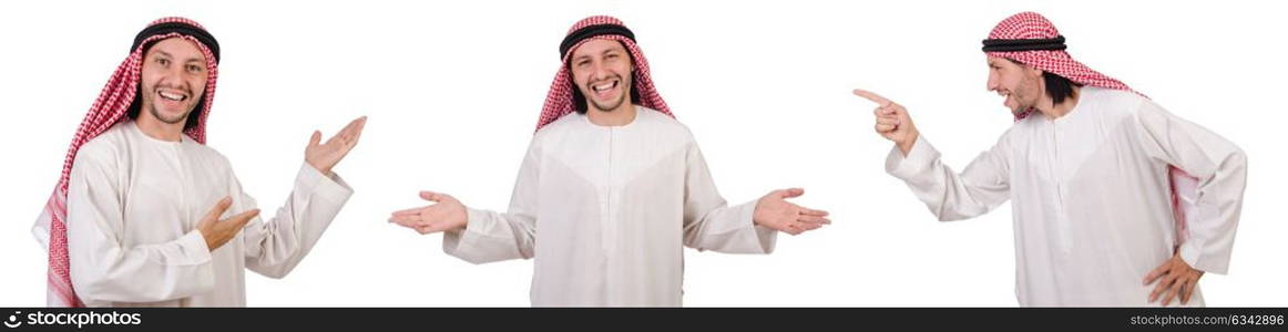 Arab man isolated on white background