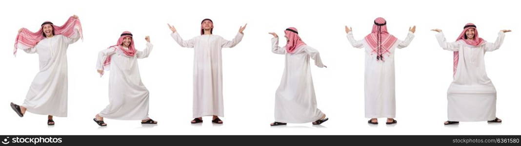 Arab man isolated on white background