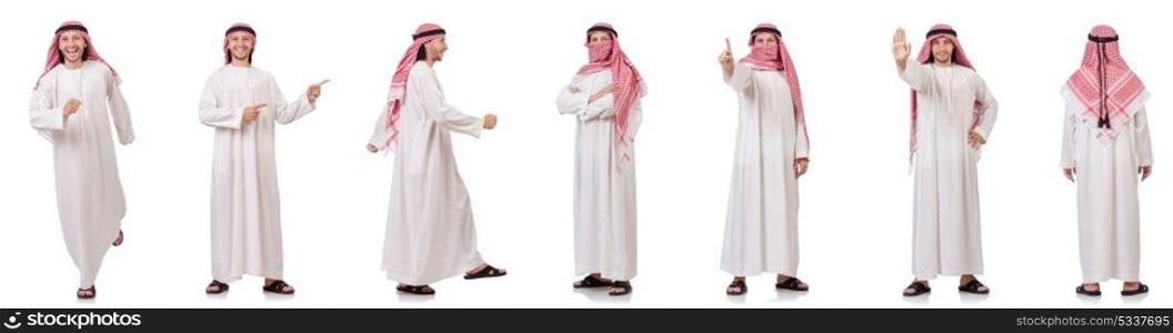 Arab man isolated on white background. The arab man isolated on white background