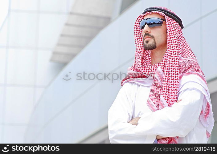 Arab on the street in summer