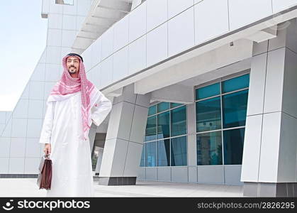 Arab on the street in summer