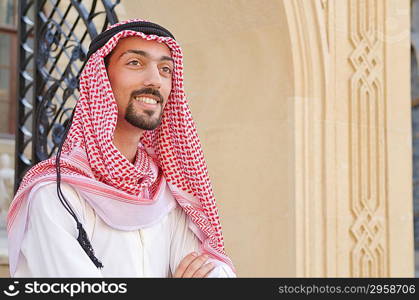 Arab on the street in summer