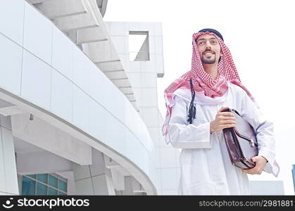 Arab on the street in summer