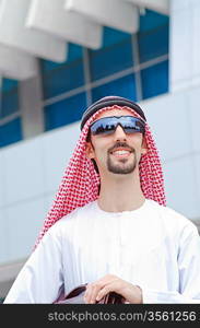 Arab on the street in summer