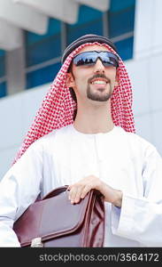 Arab on the street in summer