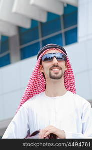 Arab on the street in summer