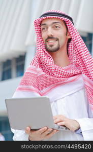 Arab on the street in summer