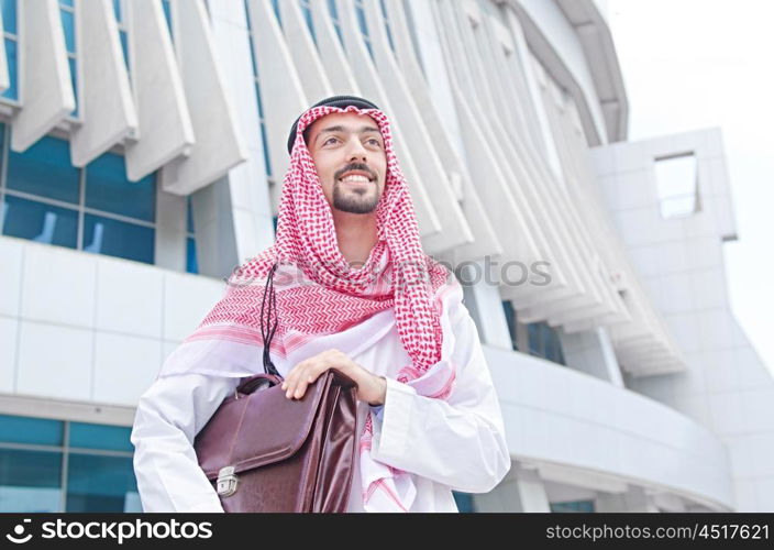 Arab on the street in summer