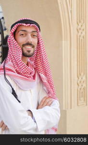 Arab on the street in summer