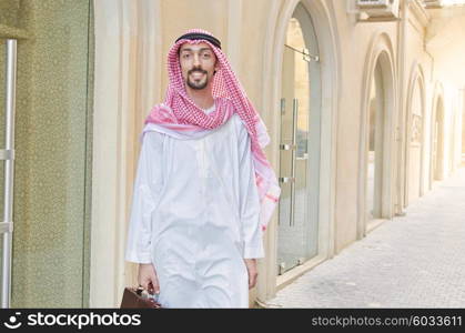 Arab on the street in summer