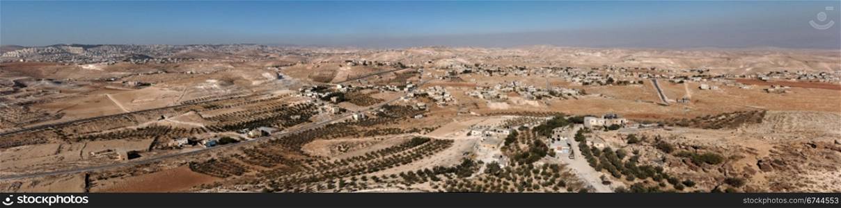 Arab villages in desert around Herodion near Bethlehem. Arab villages in desert around Herodion near Bethlehem