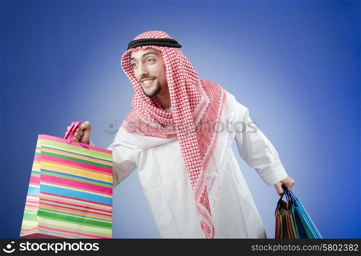 Arab with the gift bags