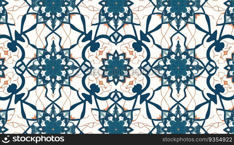 Arabesque pattern ornament background. Generative ai art