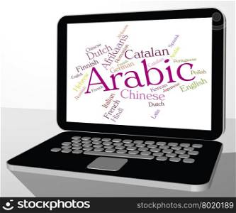 Arabic Language Indicating Vocabulary Arabia And Languages