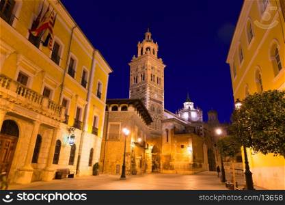 Aragon Teruel Cathedral Santa Maria unesco and City town hall at Spain