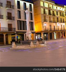 Aragon Teruel plaza el torico in Carlos Castel square of Spain