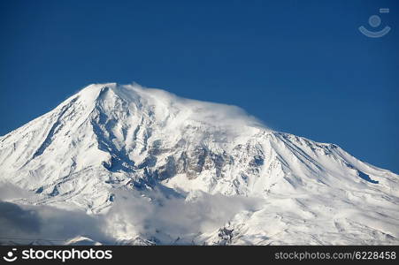 Ararat mountain in Turkey, view from Armenia