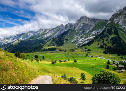 Aravis Mountain range in Haute Savoie, France. Aravis Mountain range, France