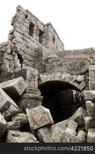 Arc and ruins of theater in Termessos, near Antalya