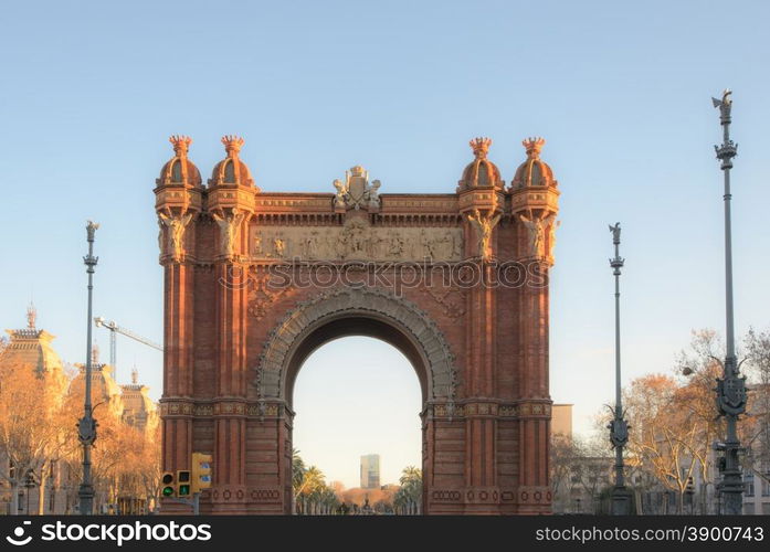 Arc De Triomf Barcelona, Spain, one of Europe&rsquo;s tourist attractions.