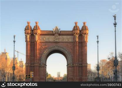 Arc De Triomf Barcelona, Spain, one of Europe&rsquo;s tourist attractions.