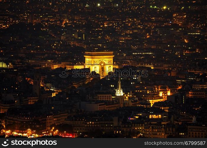 Arc de Triomphe de l'Etoile in Paris, France