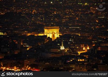 Arc de Triomphe de l'Etoile in Paris, France