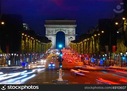 Arc de Triomphe in Paris Arch of Triumph sunset at France